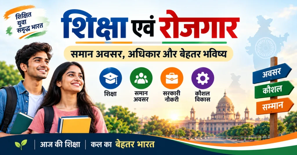 शिक्षा एवं रोजगार समान अवसर और युवाओं के अधिकार